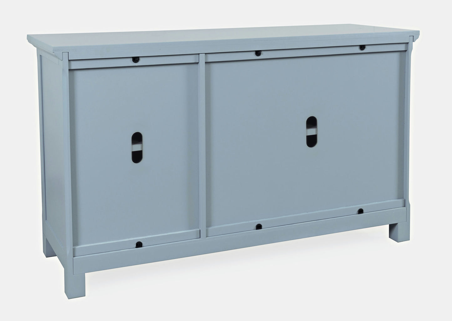 Isabella 54" Luxury Mirrored Accent Storage Cabinet - Blue