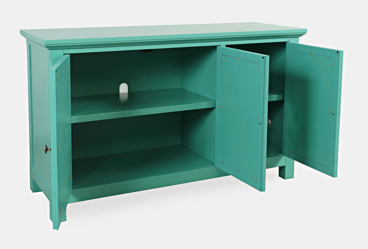 Isabella 54" Luxury Mirrored Accent Storage Cabinet - Aqua