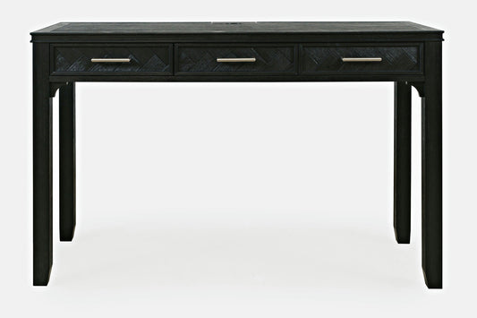Gramercy Mid-Century Modern Chevron Three Drawer USB Charging Desk