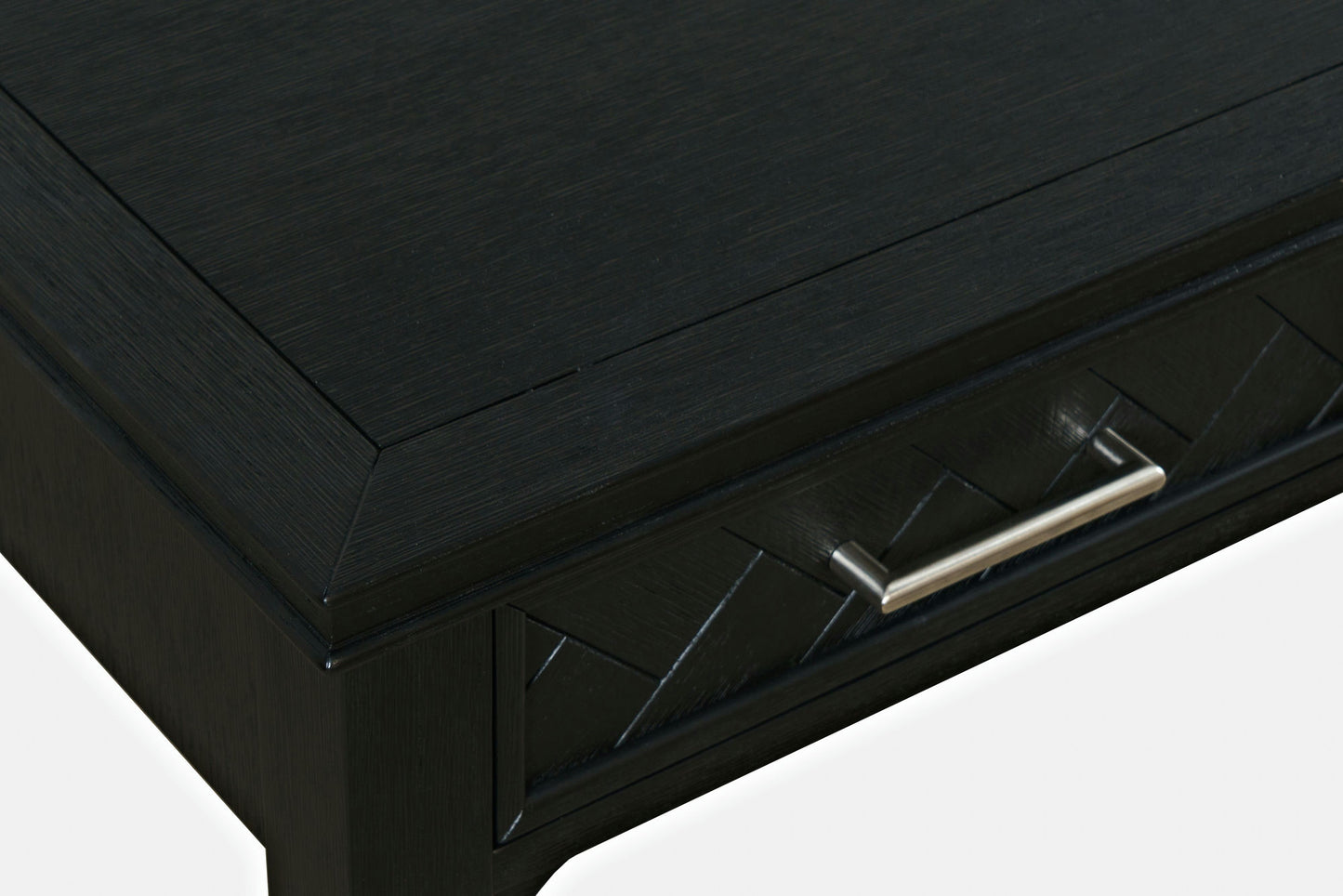 Gramercy Mid-Century Modern Chevron Three Drawer USB Charging Desk