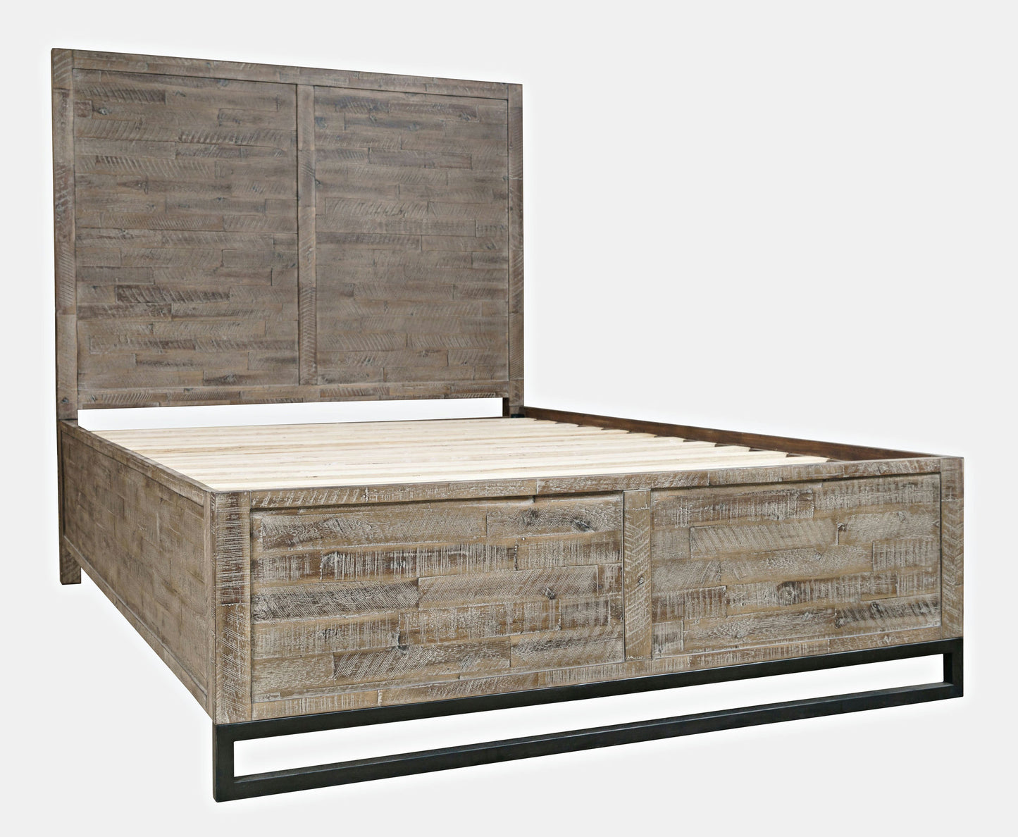 East Hampton Modern Coastal Distressed Queen Panel Bed
