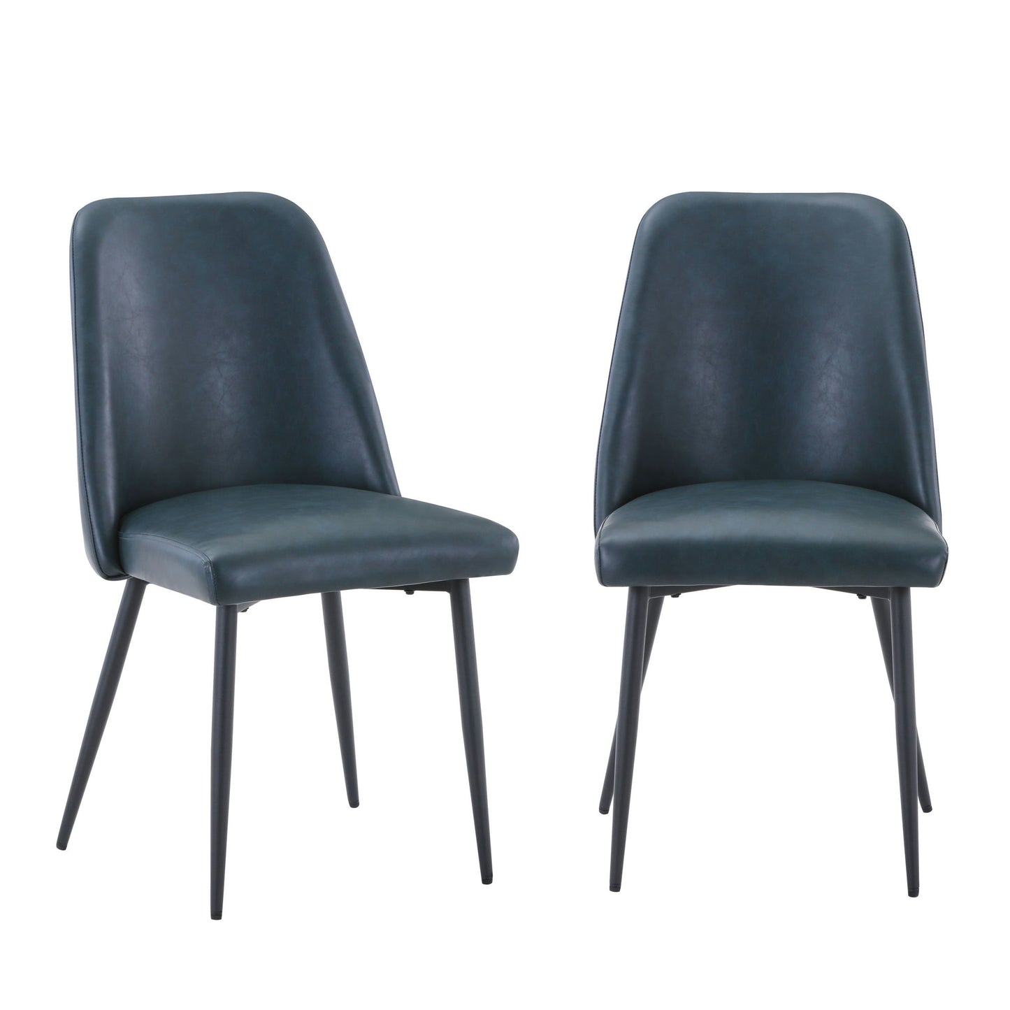 Maddox Faux Leather Upholstered Dining Chair (Set of 2) - Blueberry