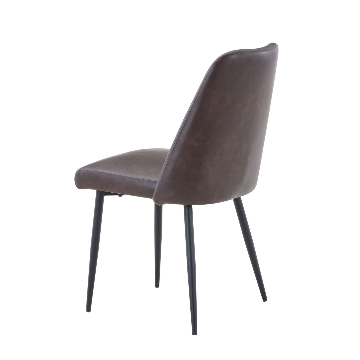 Maddox Faux Leather Upholstered Dining Chair (Set of 2) - Dark Brown