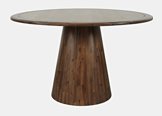 Nash Mid-Century Modern 50" Round Pedestal Dining Table