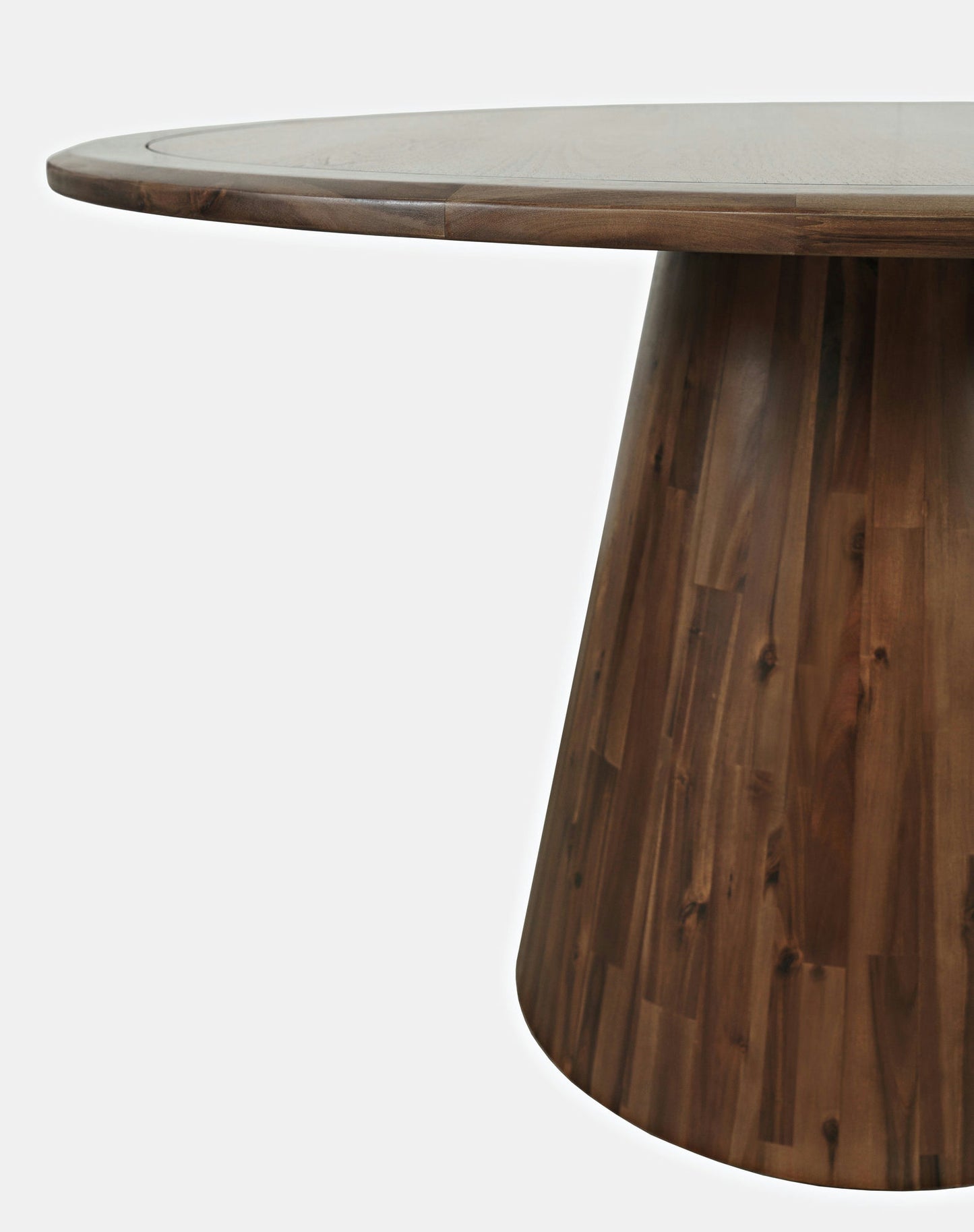 Nash Mid-Century Modern 50" Round Pedestal Dining Table