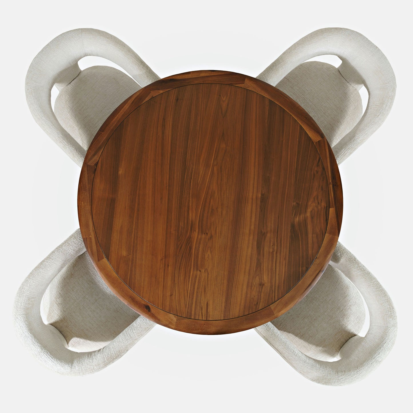 Gwen Luxury Five Piece Dining Set with Upholstered Chairs - Natural