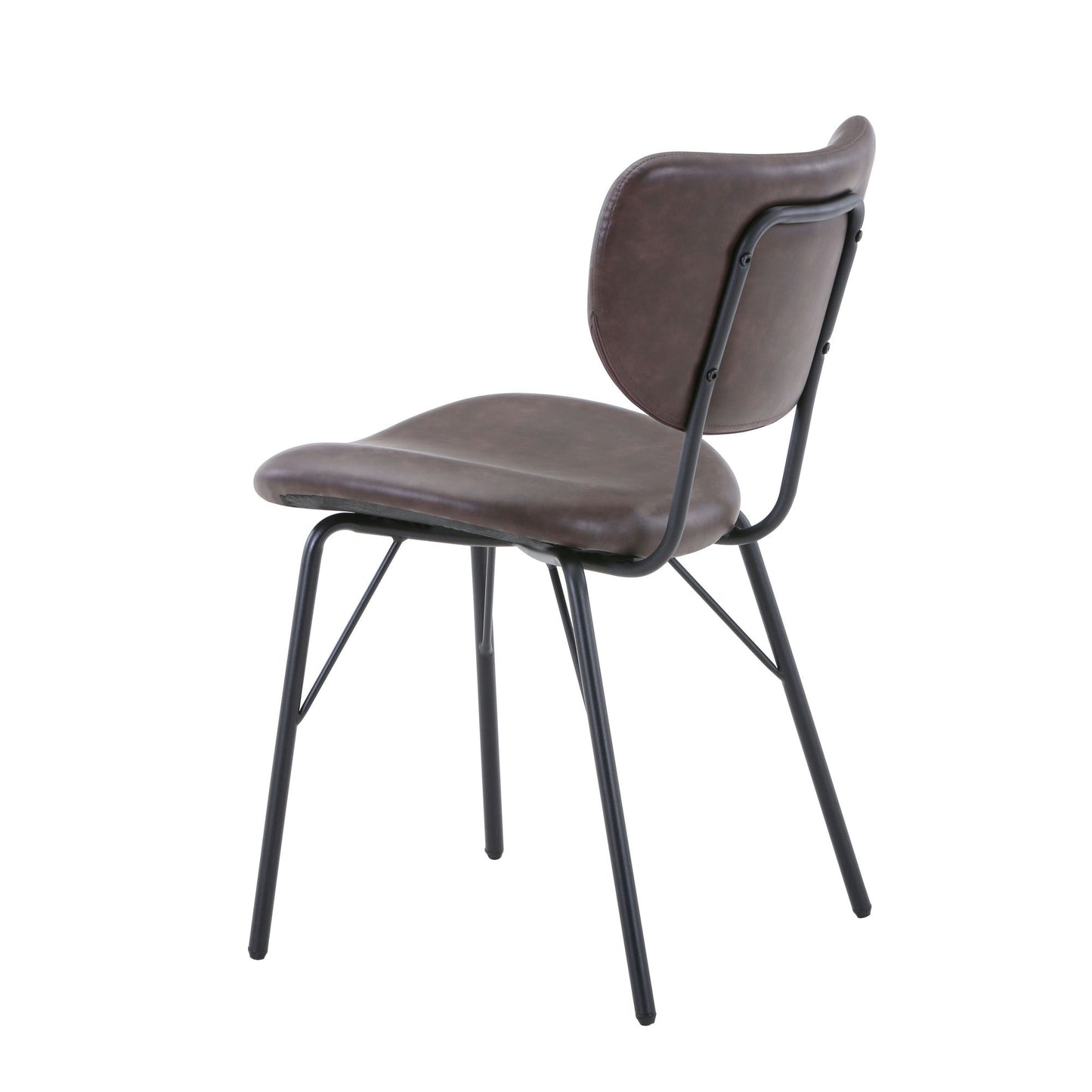 Owen Faux Leather Split-Back Upholstered Dining Chair (Set of 2) - Dark Brown