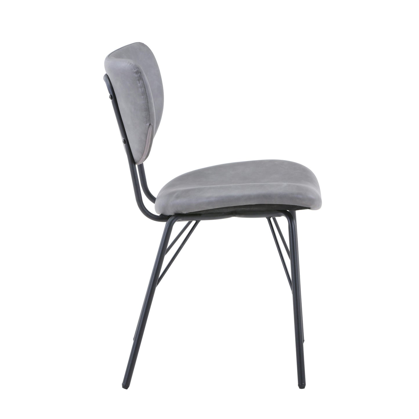 Owen Modern Faux Leather Split-Back Upholstered Dining Chair (Set of 2) - Grey
