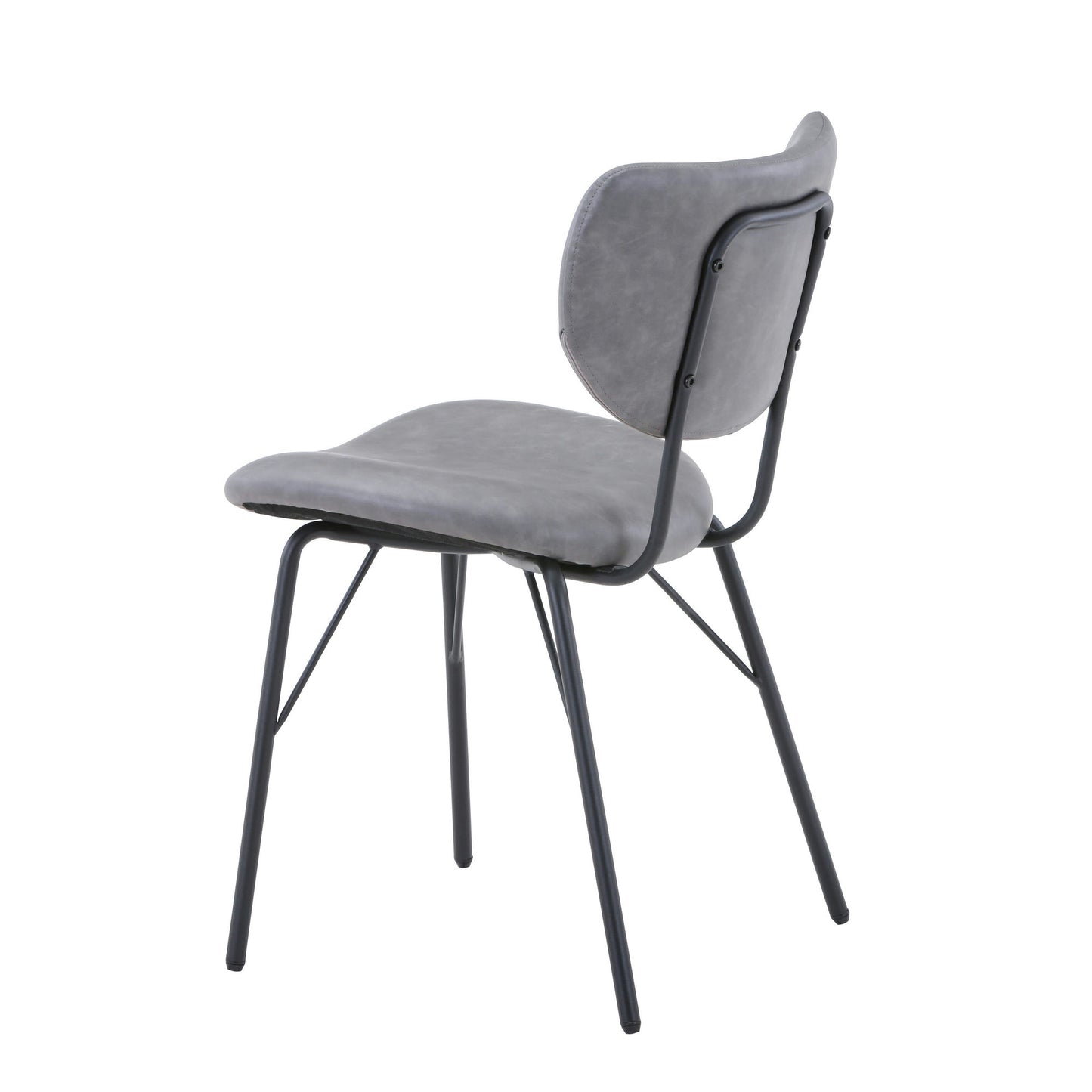 Owen Modern Faux Leather Split-Back Upholstered Dining Chair (Set of 2) - Grey