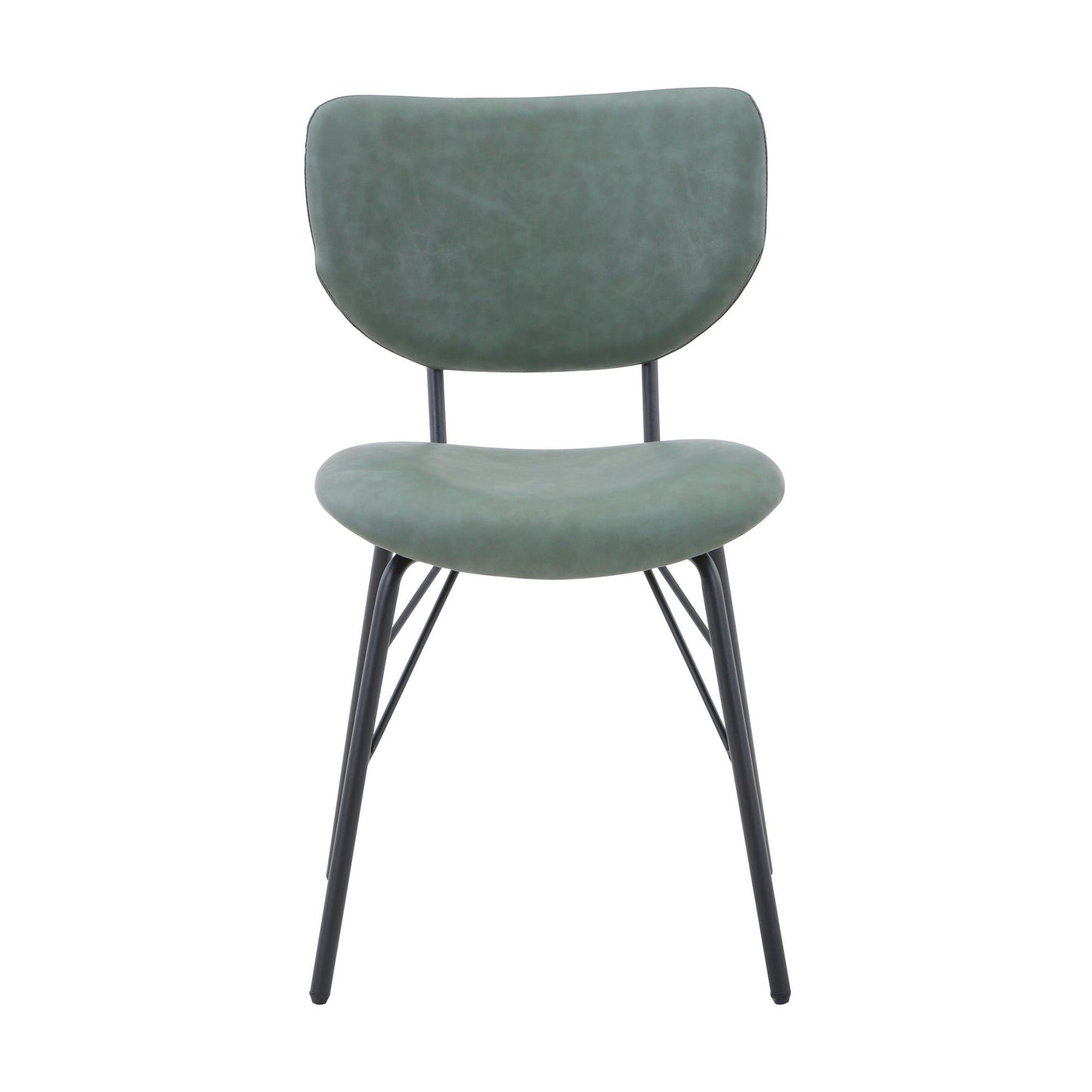 Owen Modern Faux Leather Split-Back Upholstered Dining Chair (Set of 2) - Jade
