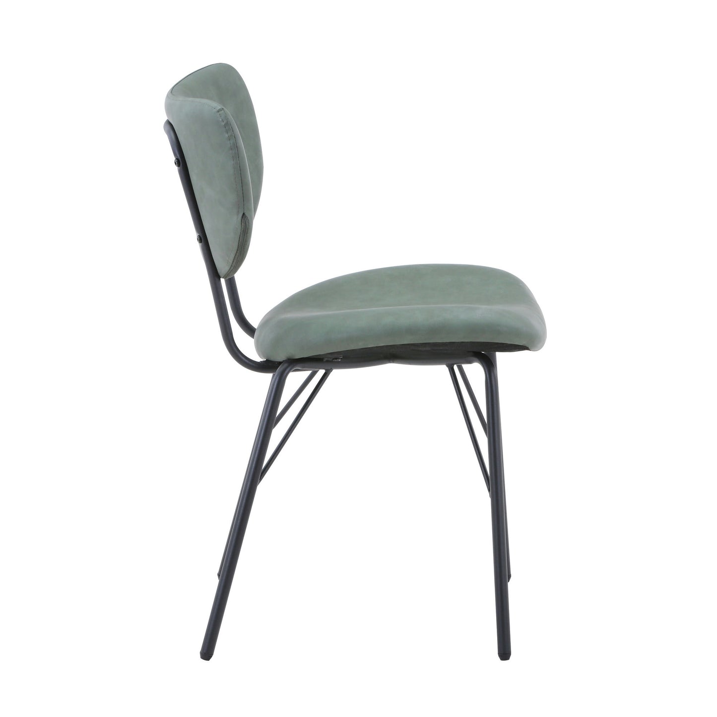 Owen Modern Faux Leather Split-Back Upholstered Dining Chair (Set of 2) - Jade