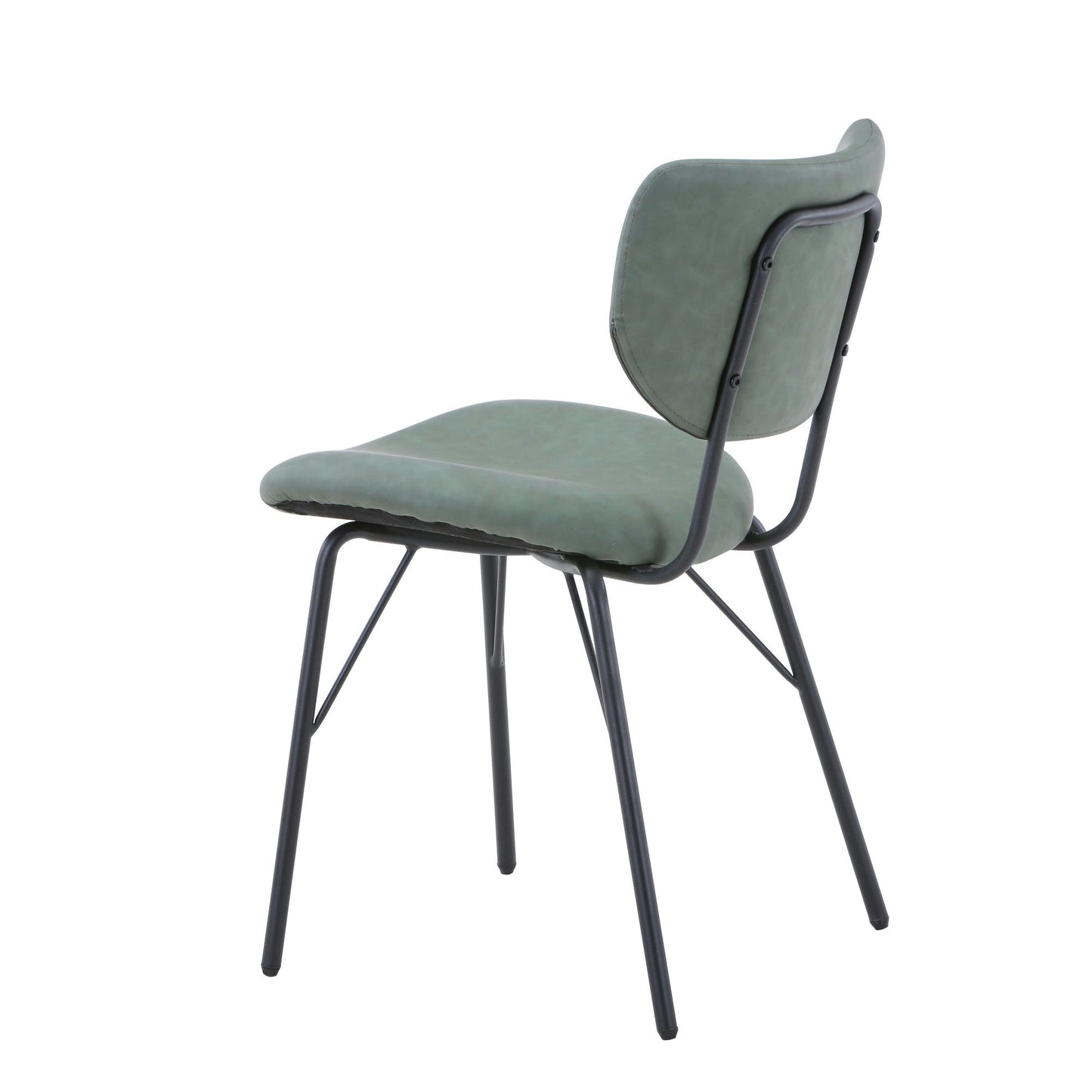 Owen Modern Faux Leather Split-Back Upholstered Dining Chair (Set of 2) - Jade