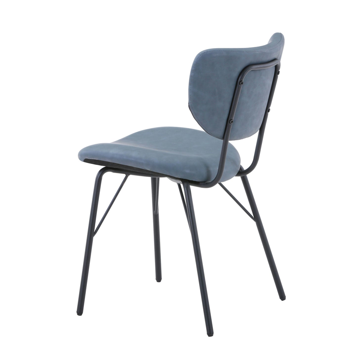 Owen Modern Faux Leather Split-Back Upholstered Dining Chair (Set of 2) - Slate