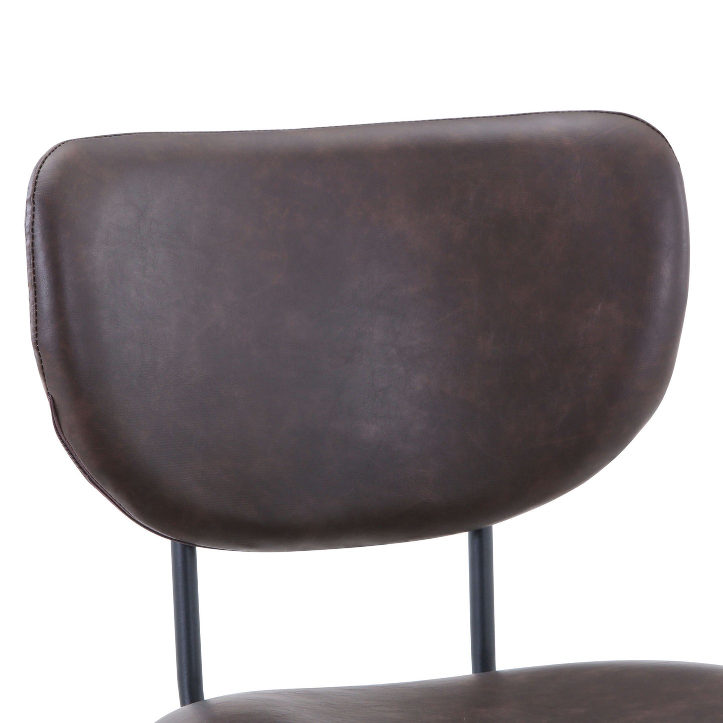 Owen Faux Leather Split-Back Counter Height Barstool (Set of 2) - Dark Brown