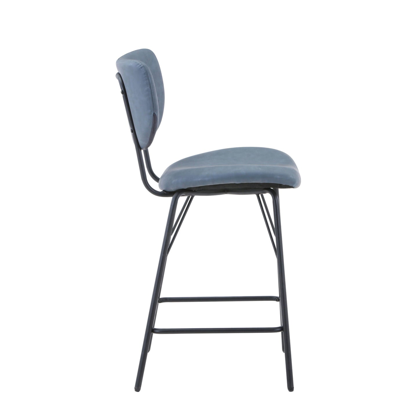 Owen Upholstered Counter Height Barstool (Set of 2) - Slate