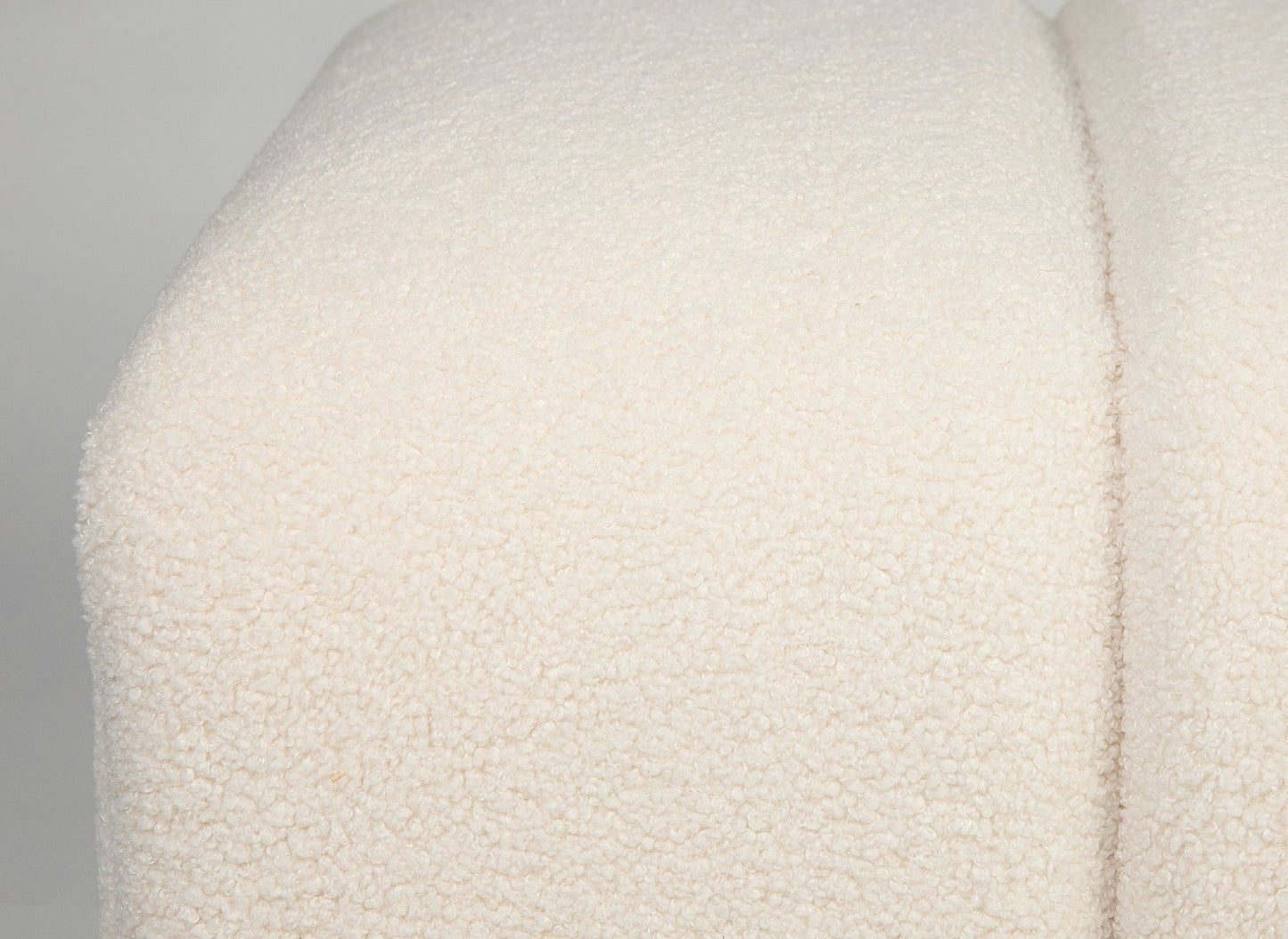 Tess Contemporary Modern Ivory Boucle Upholstered Plush Bench