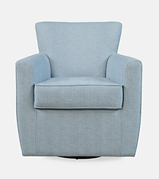 Harper Classic Traditional Swivel Accent Chair - Sky