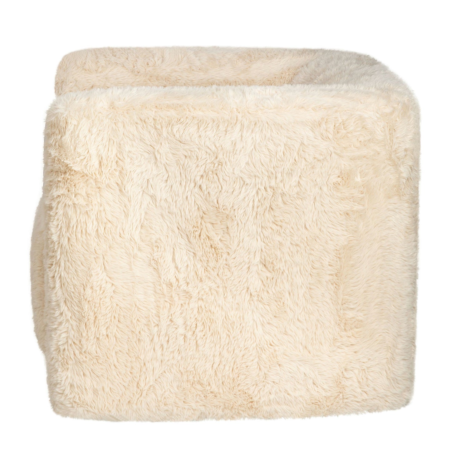 Huggy Luxury Plush Faux Fur Upholstered Swivel Accent Chair - Sand