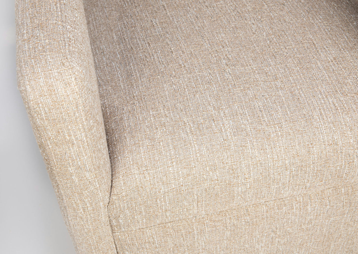 Lexy Modern Sculpted Curved Upholstered Swivel Accent Chair - Natural