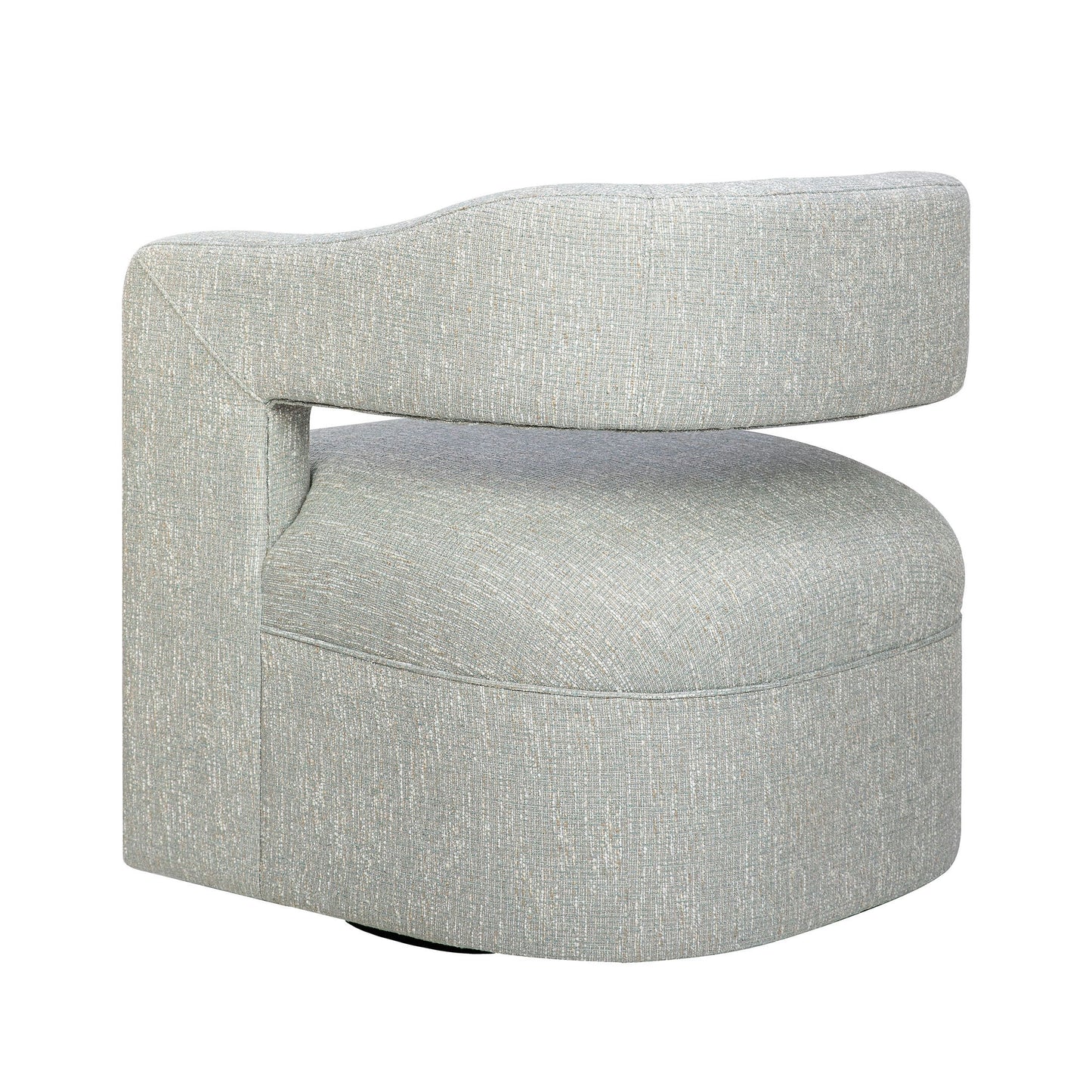 Lexy Modern Sculpted Curved Upholstered Swivel Accent Chair - Spa