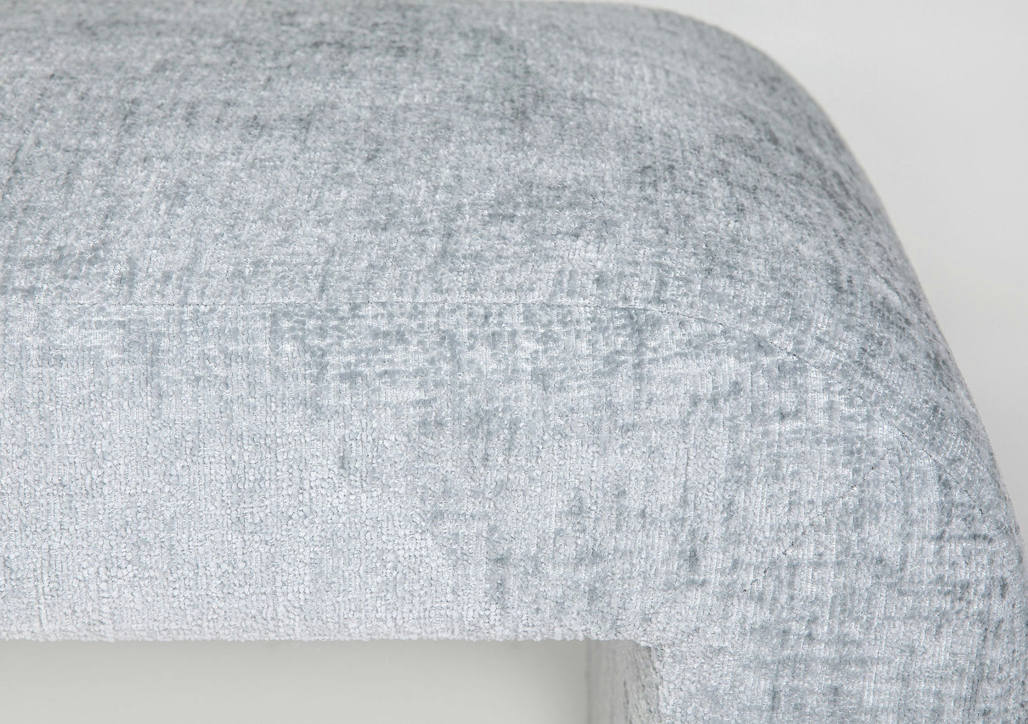 Sophia Modern Luxury Curved Upholstered Jacquard Bench (60W x 18D x 19H) - Blue