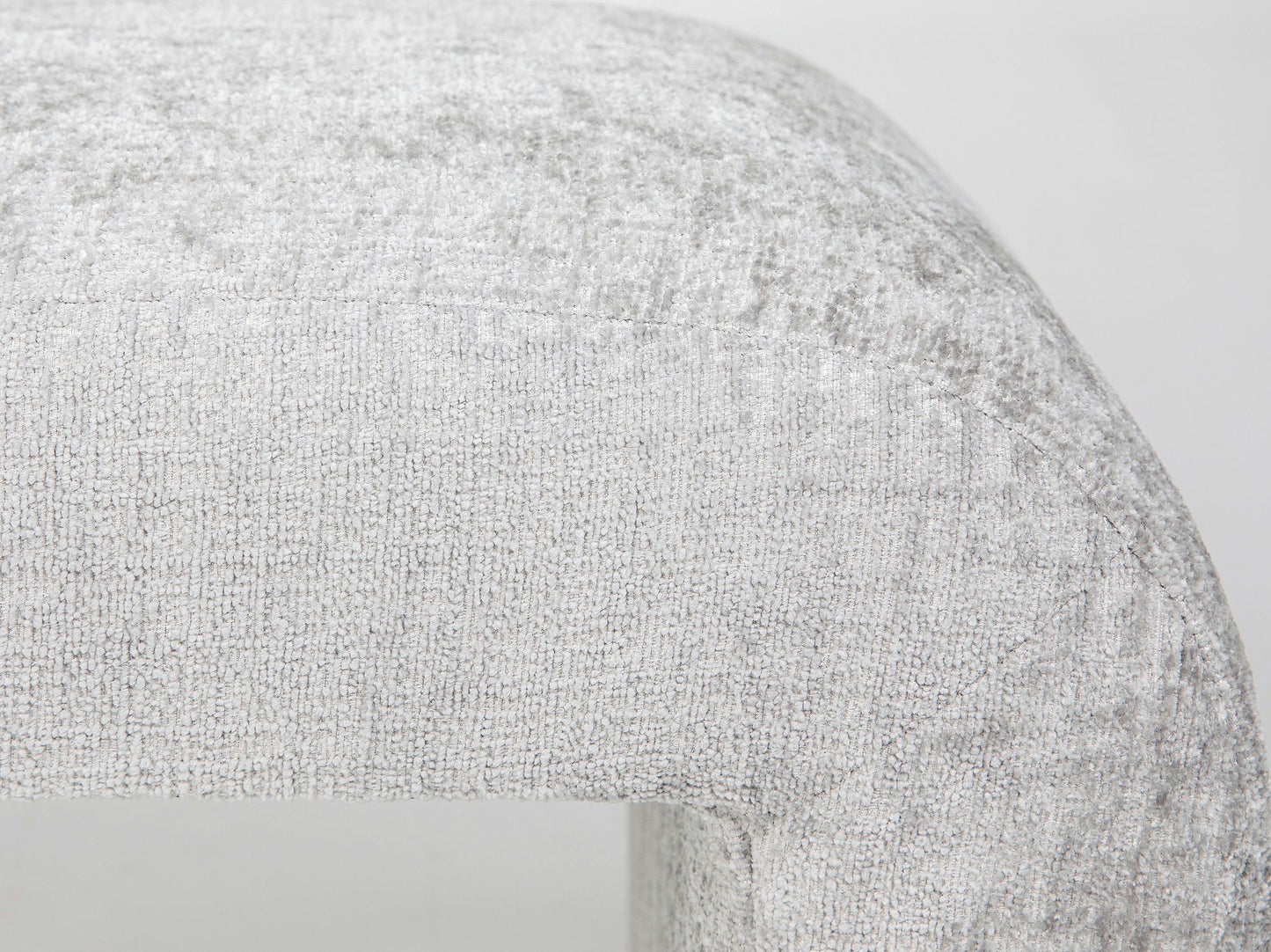 Sophia Modern Luxury Curved Upholstered Jacquard Bench (60W x 18D x 19H) - Grey