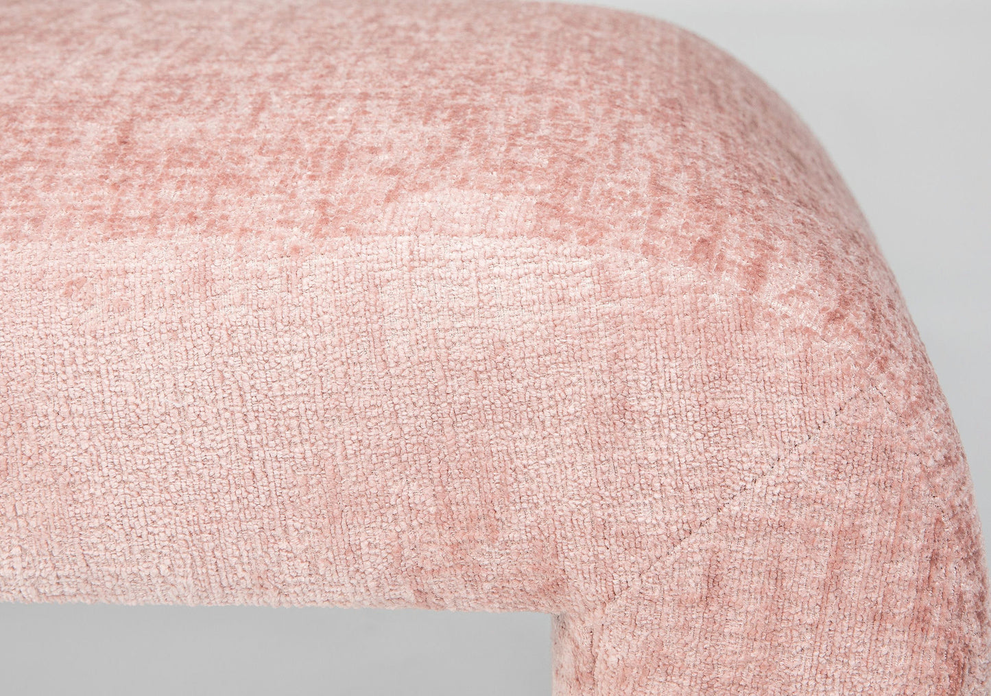 Sophia Modern Luxury Curved Upholstered Jacquard Bench (60W x 18D x 19H) - Pink