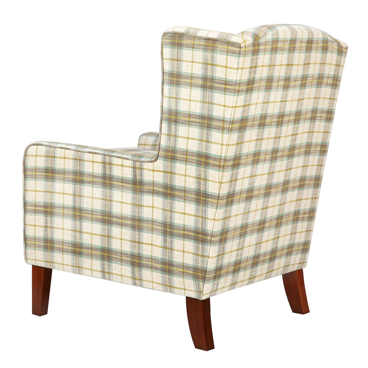 Thompson Traditional Classic Wingback Upholstered Accent Chair - Plaid