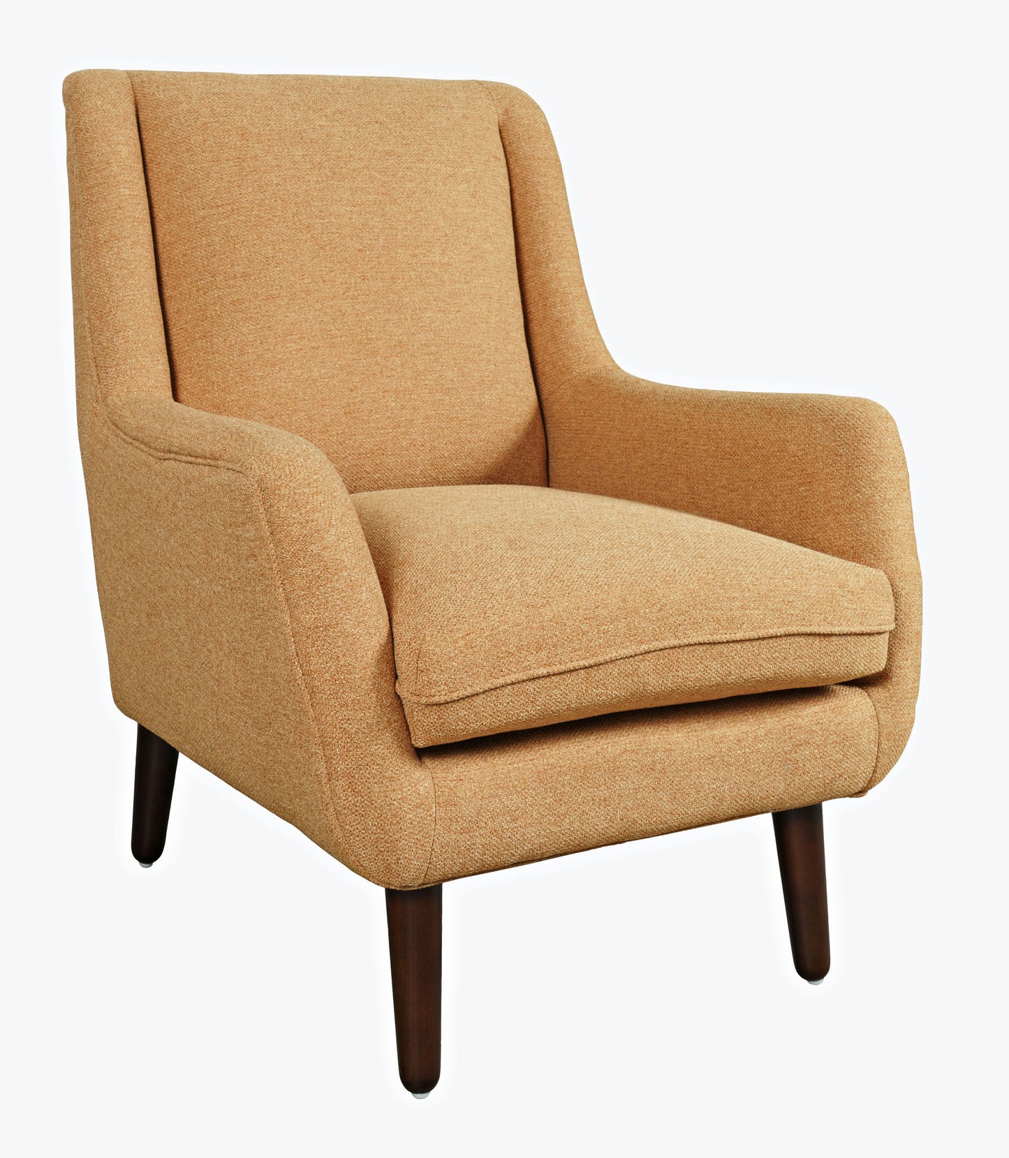 Theo Mid-Century Modern Contemporary Upholstered Accent Chair - Gold