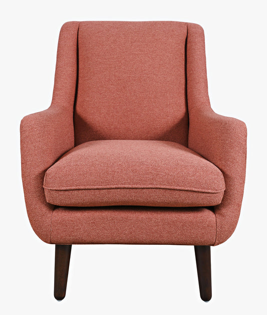 Theo Mid-Century Modern Contemporary Upholstered Accent Chair - Rose