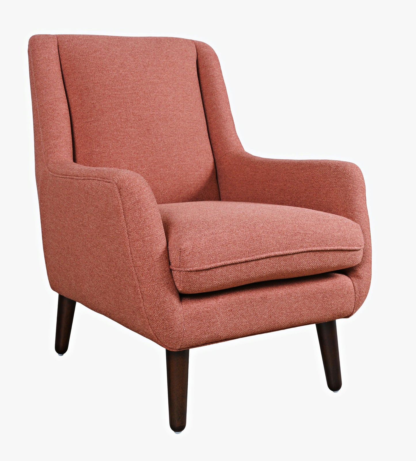 Theo Mid-Century Modern Contemporary Upholstered Accent Chair - Rose