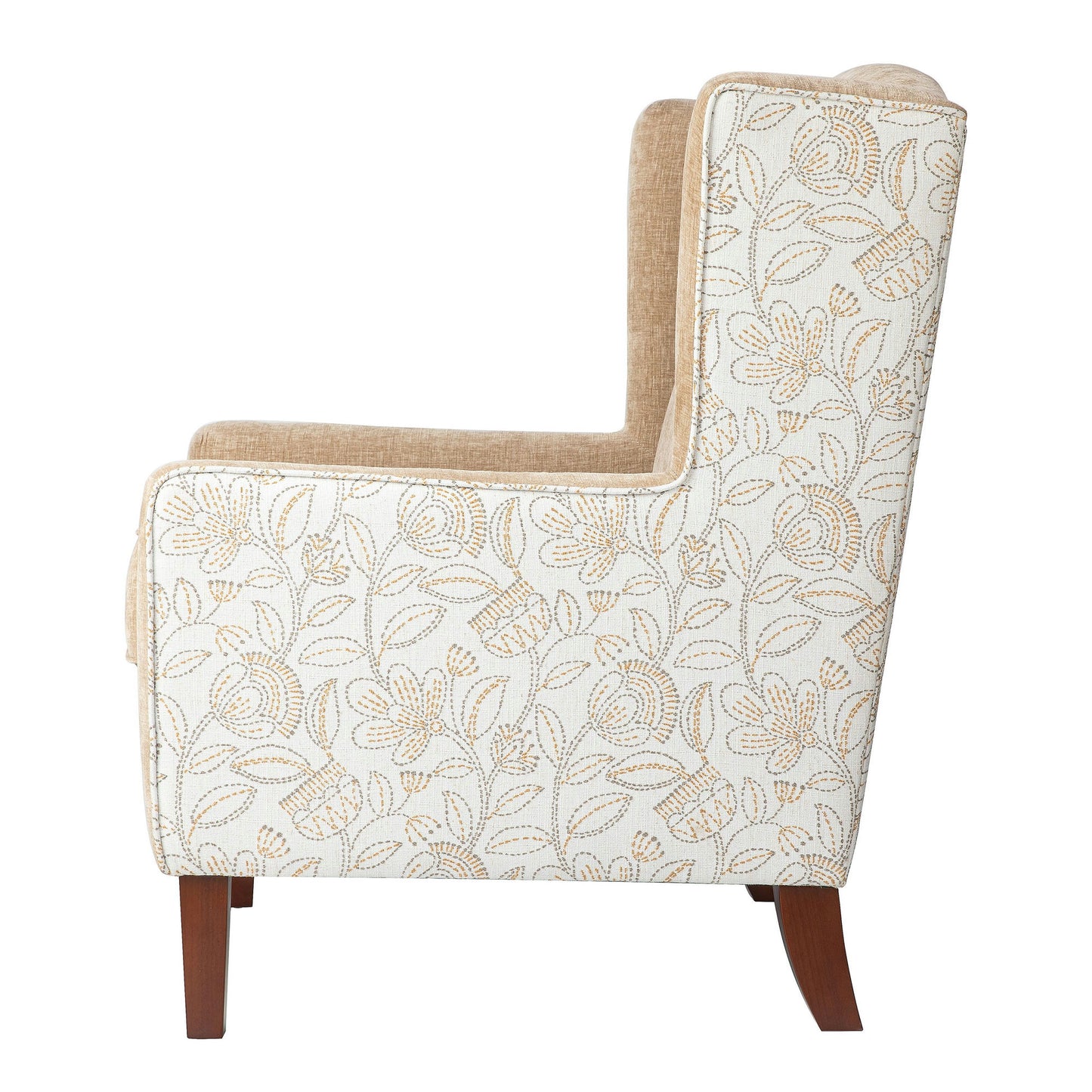 Thompson Traditional Classic Wingback Upholstered Accent Chair - Blue Paisley