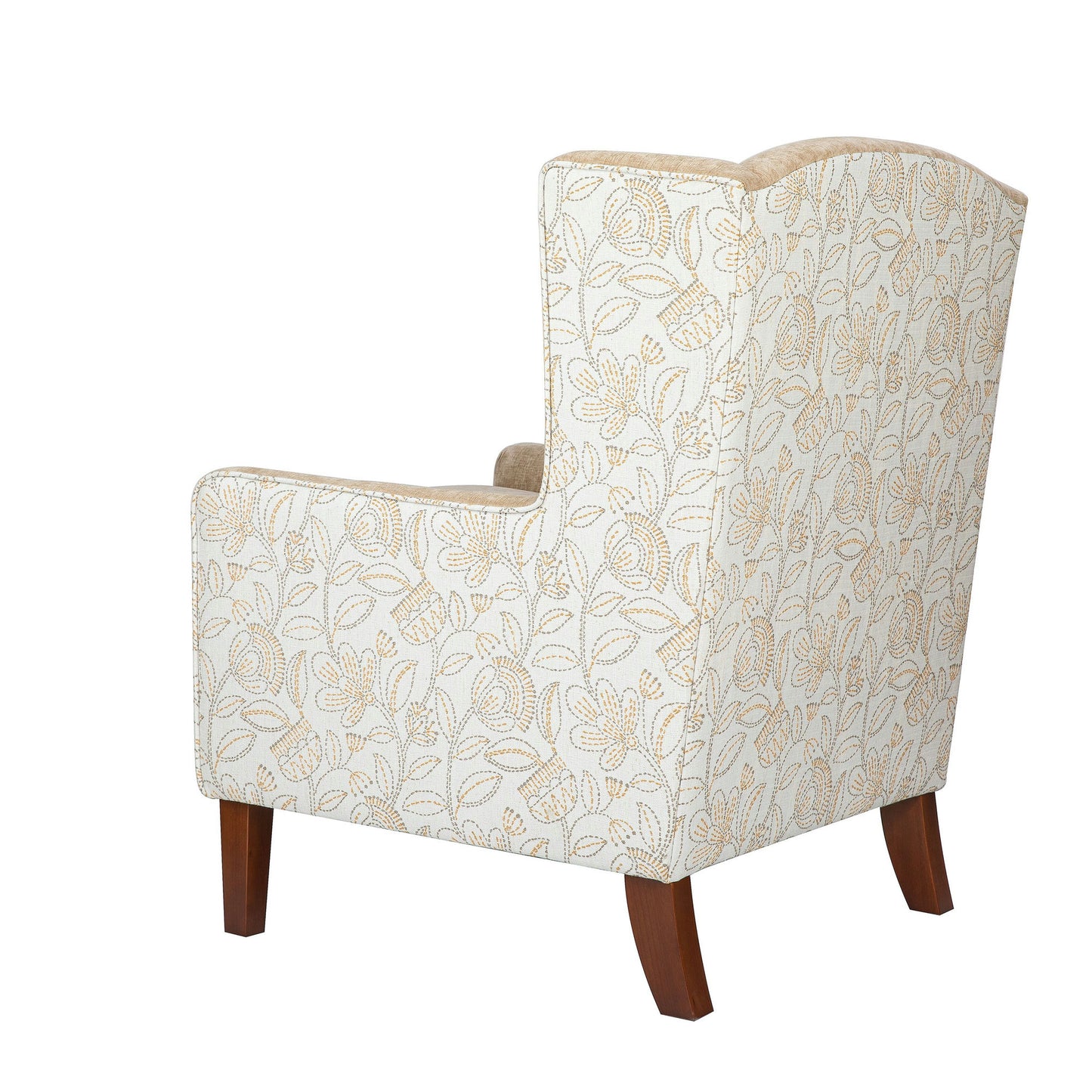 Thompson Traditional Classic Wingback Upholstered Accent Chair - Blue Paisley