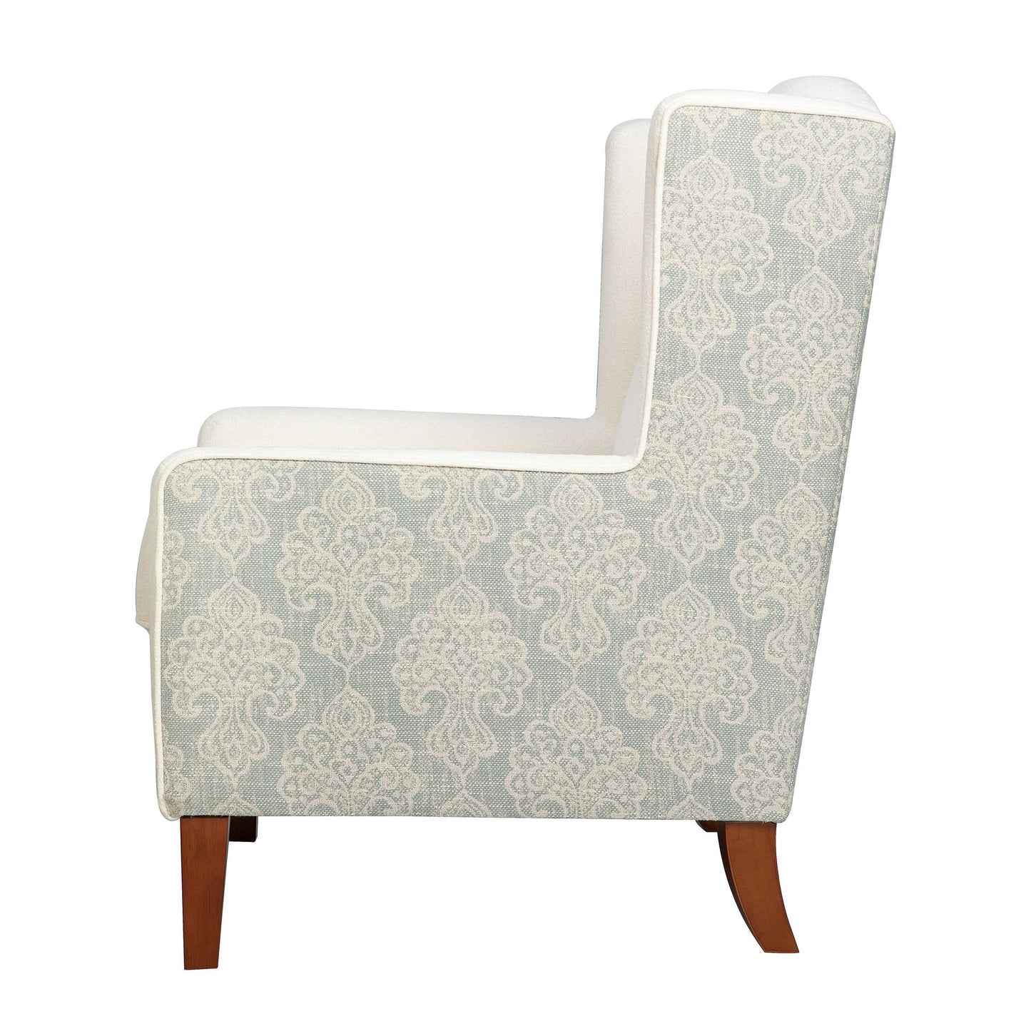 Thompson Traditional Classic Wingback Upholstered Accent Chair - Beige Floral