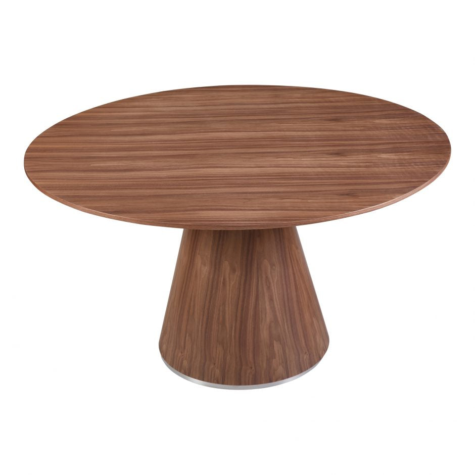 Otago Dining Table 54" Round Walnut from MOE's Home Collection