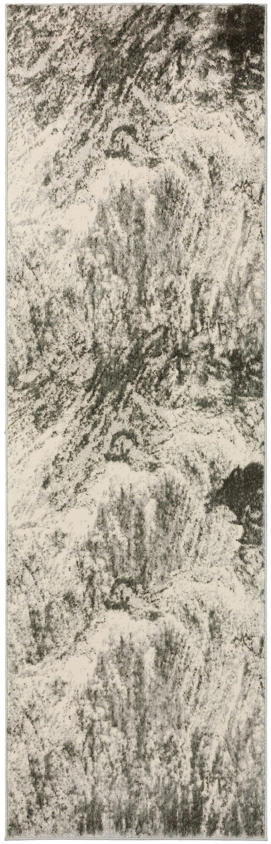 Karma KM17 Grey 2'3" x 7'5" Runner Rug