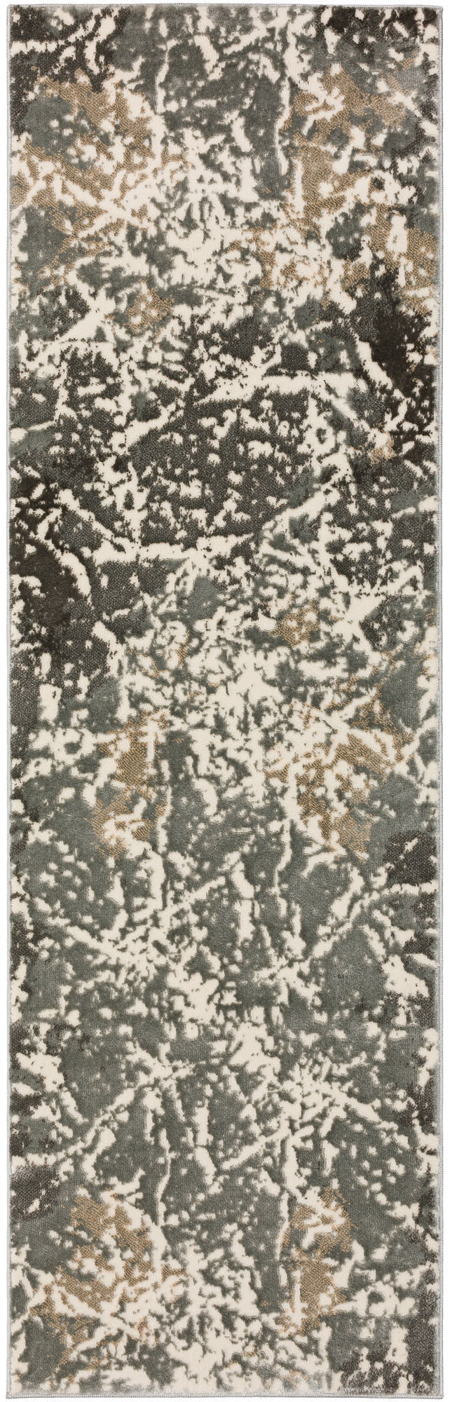 Karma KM28 Grey 2'3" x 7'5" Runner Rug