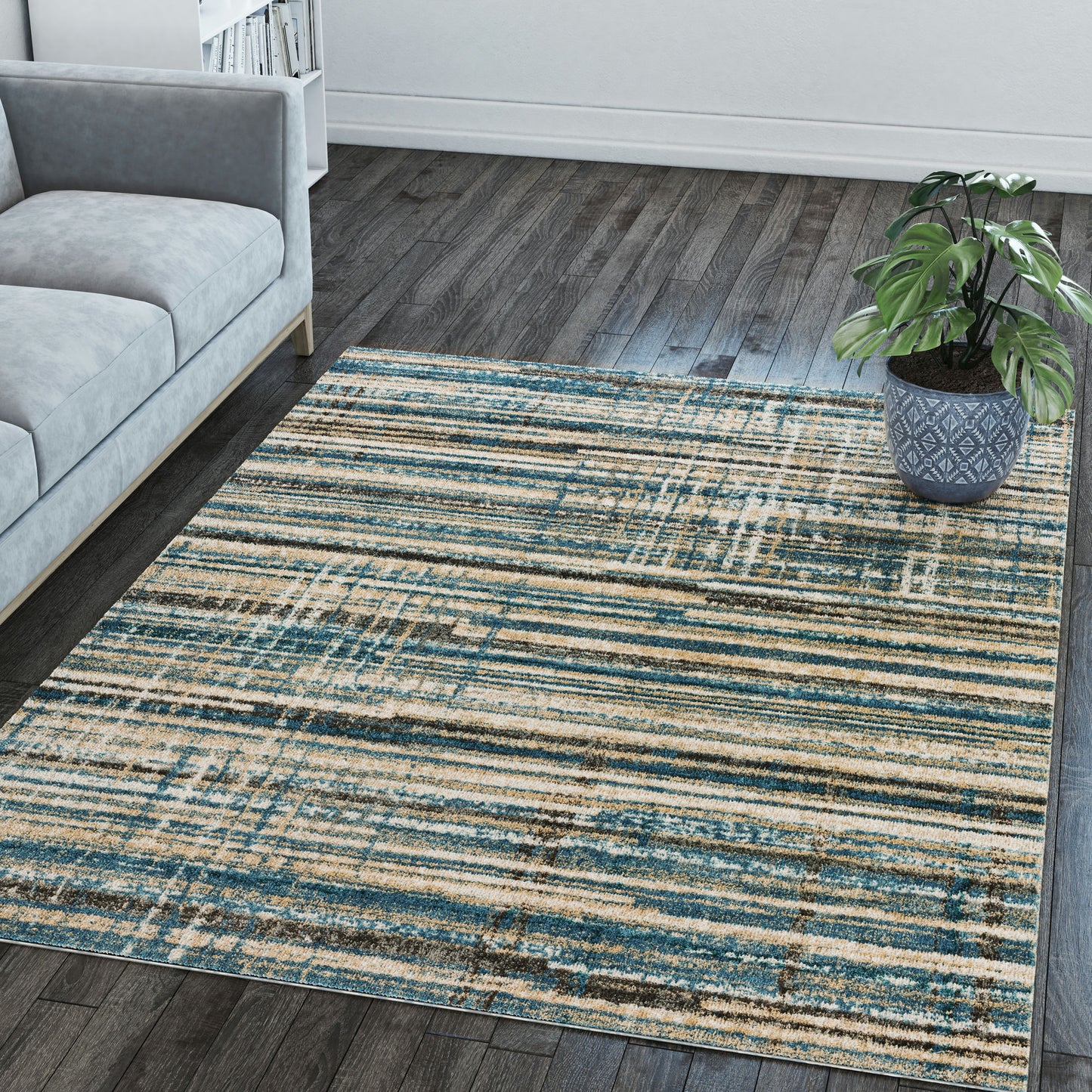 Karma KM8 Blue 3'3" x 5'1" Rug