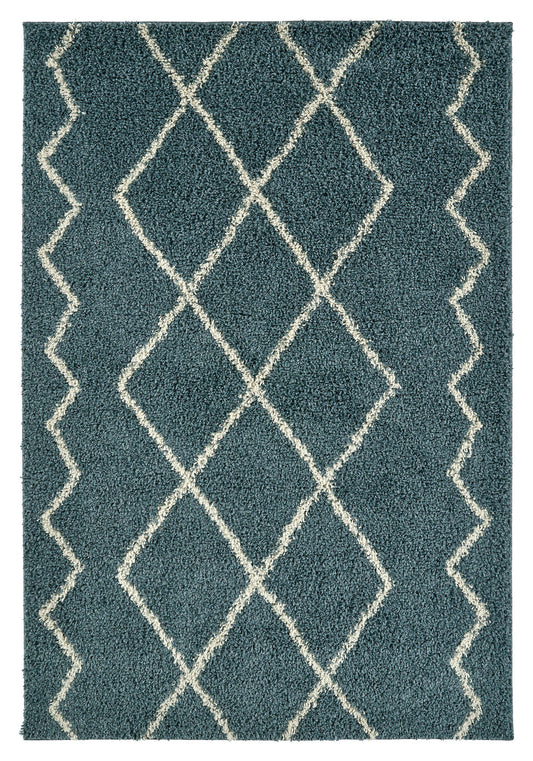 Kaleen Komon Collection Dark Denim Area Rug 5' x 7'