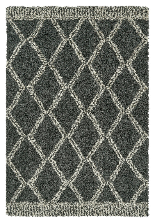 Kaleen Komon Collection Dark Grey Area Rug 5' x 7'