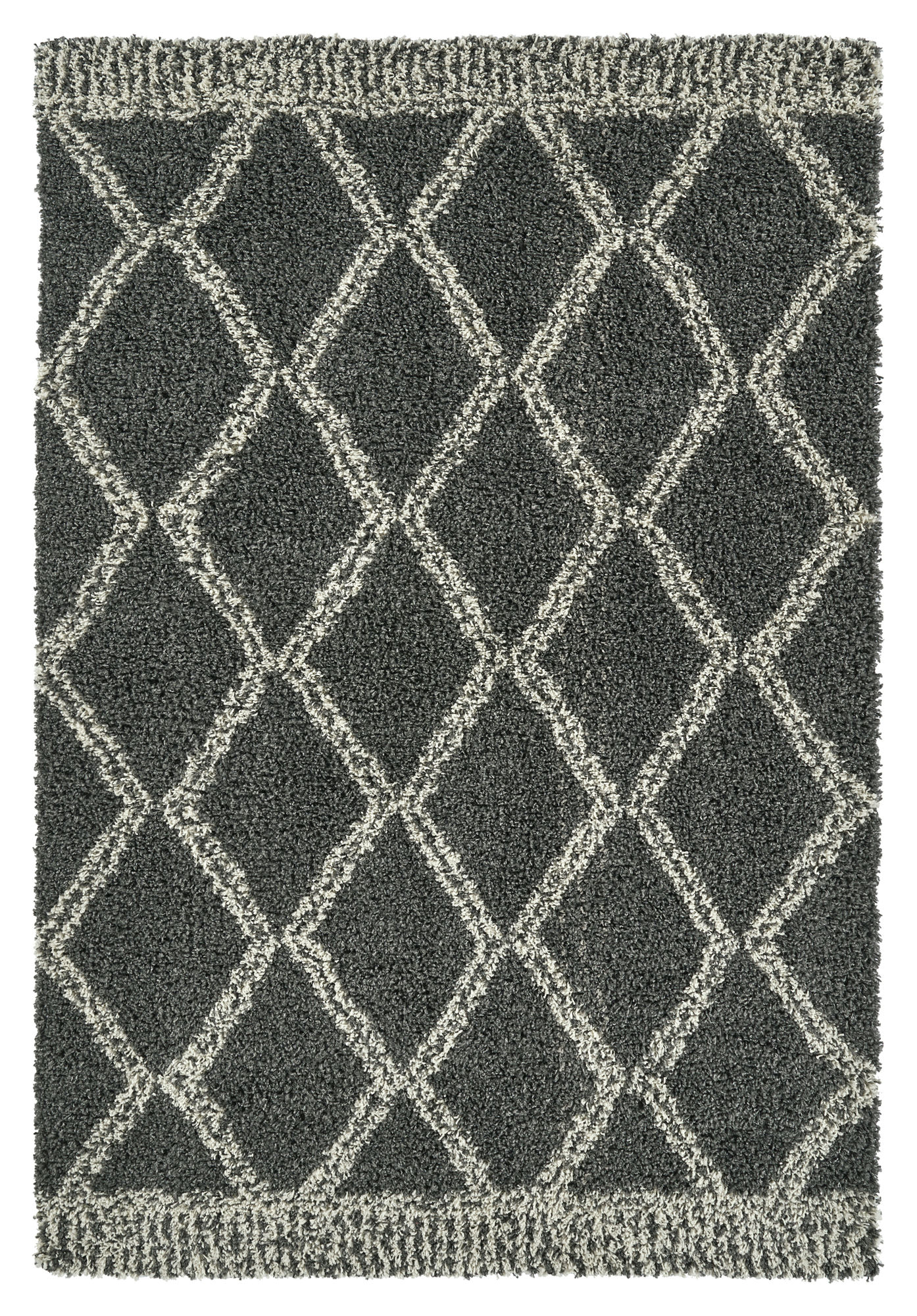Kaleen Komon Collection Dark Grey Throw Rug 2'11" x 4'11"