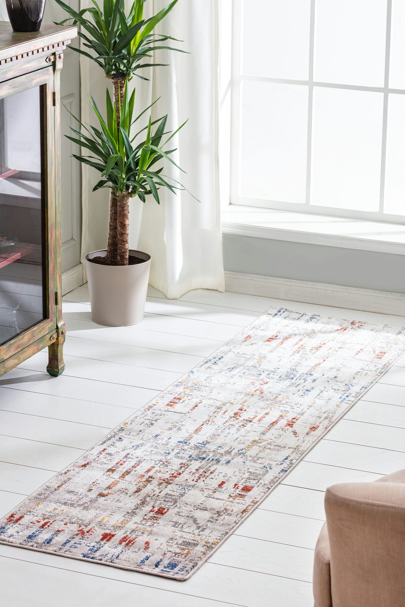 Kaleen Kent Collection Multi Ivory Runner 2'2" x 7'6"