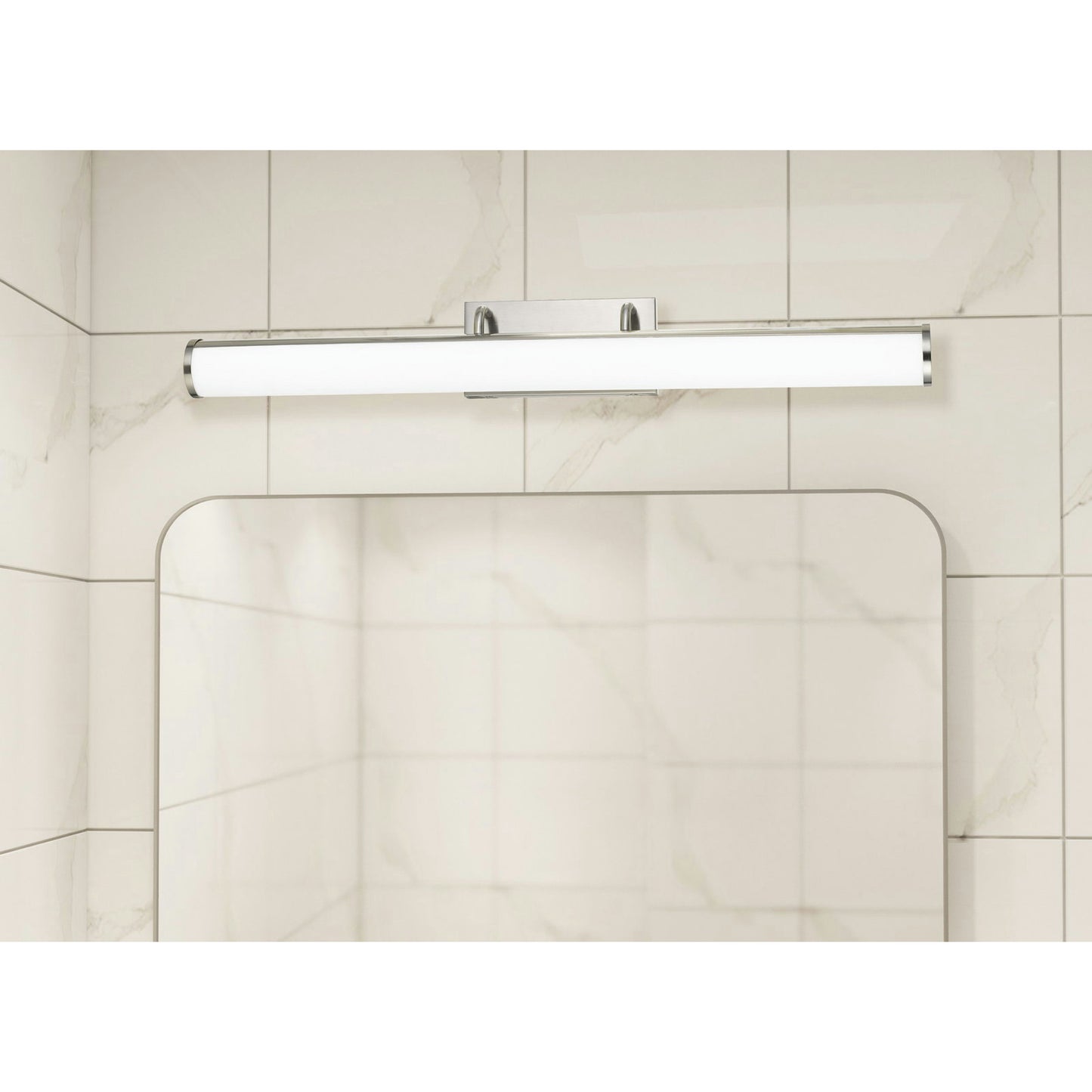 Brushed steel Acrylic/metal Contract lighting - Vanity light, LA-8604-L