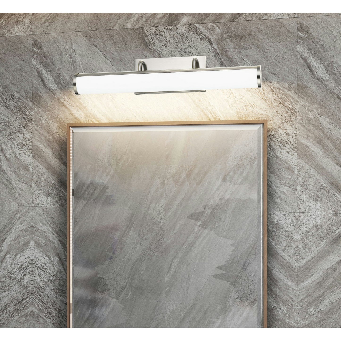 Brushed steel Acrylic/metal Contract lighting - Vanity light, LA-8604-M