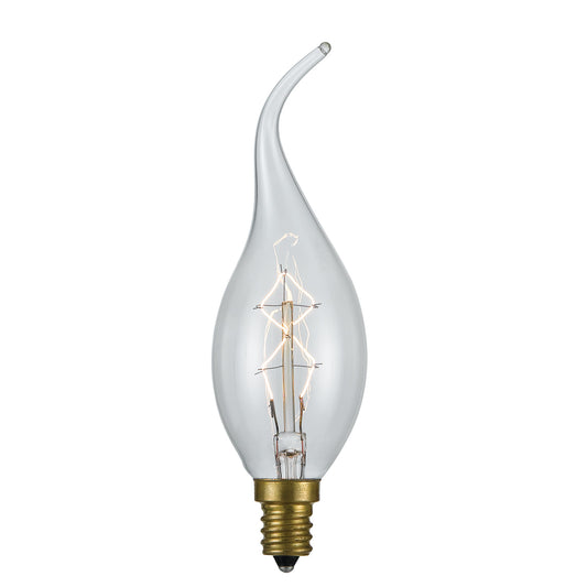 Clear & chrome Metal Edison bulb - Halogen, LB-7148-25W