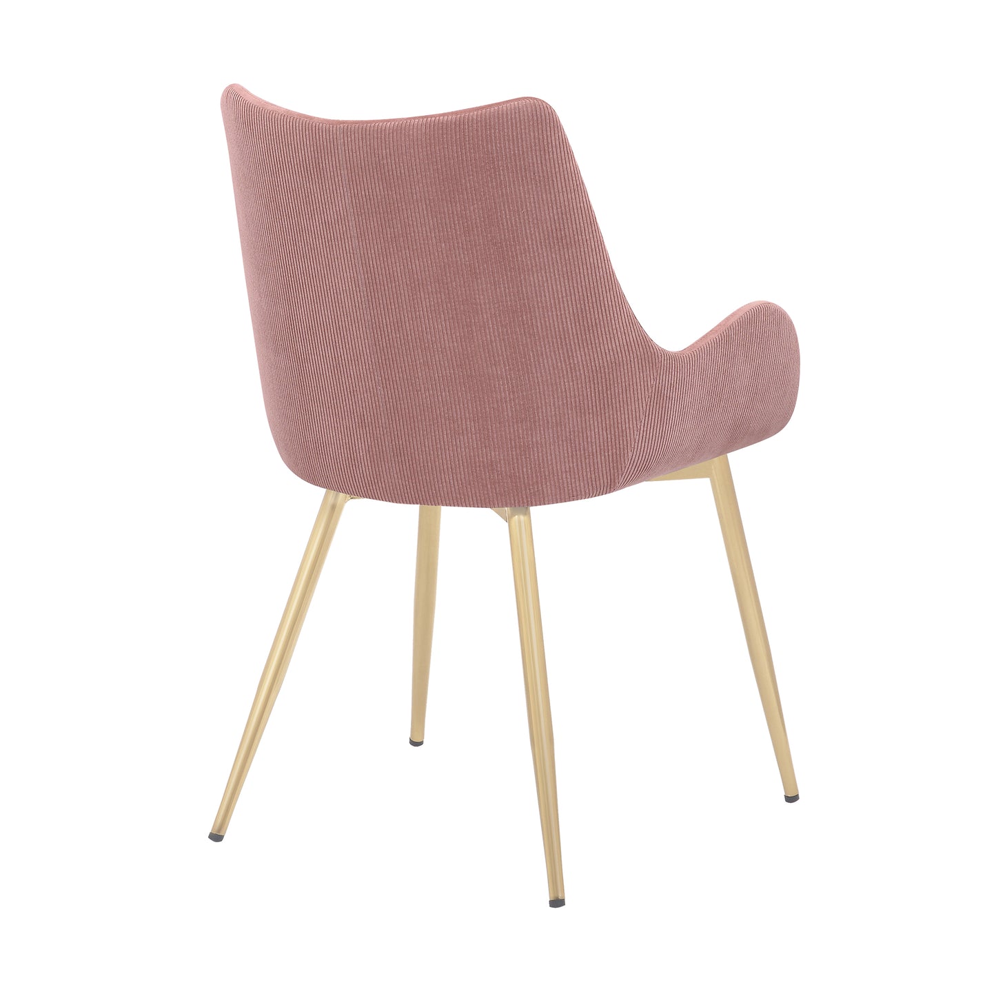 Avery Pink Fabric Dining Room Chair with Gold Legs