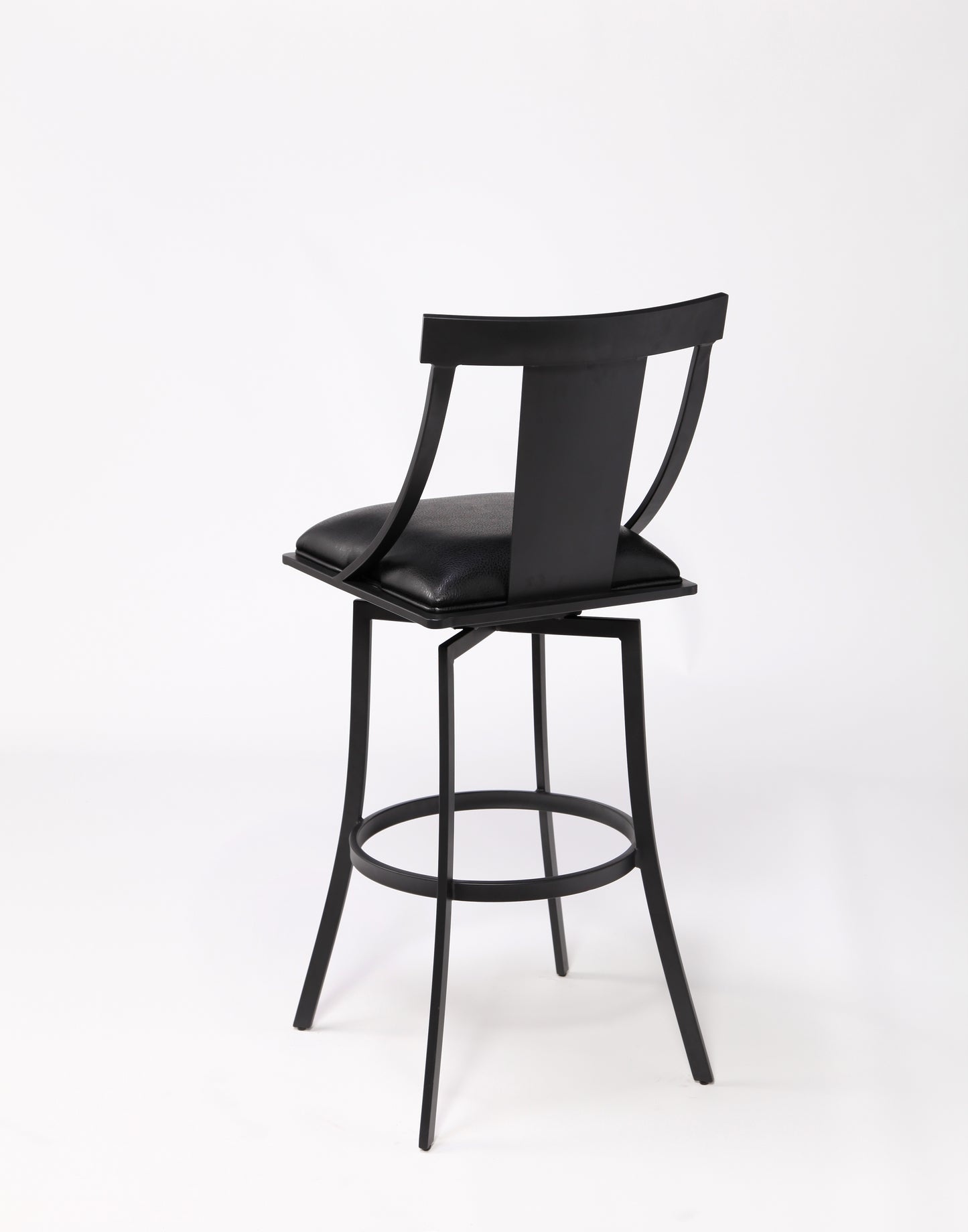 Brisbane Contemporary 26" Counter Height Barstool in Matte Black Finish