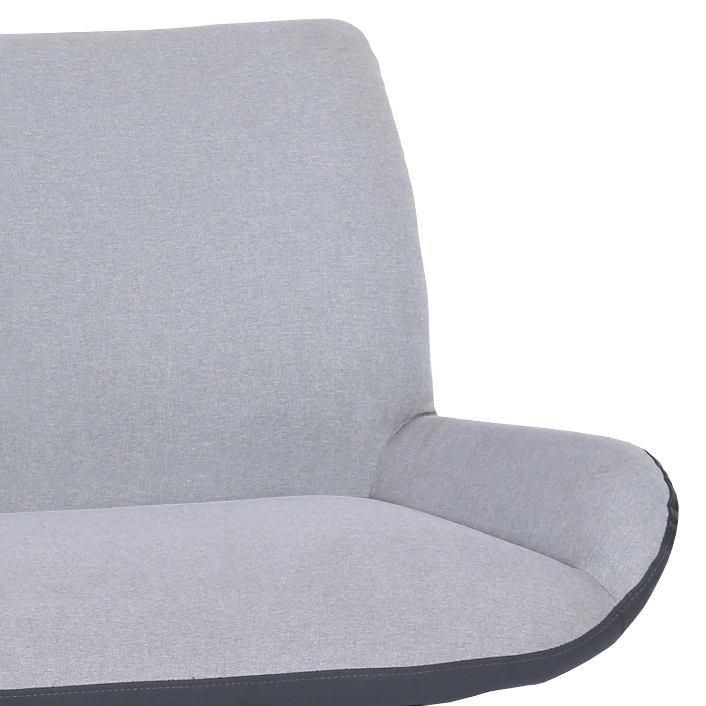 Coronado Contemporary Bench in Brushed Gray and Gray Fabric