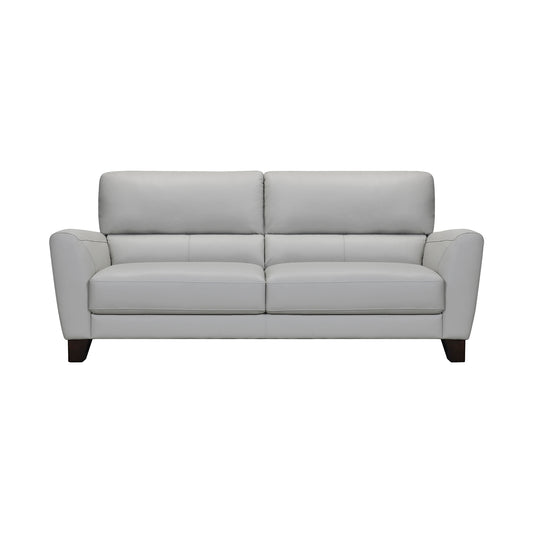 Kester 81" Square Arm Dove Gray Genuine Leather Sofa