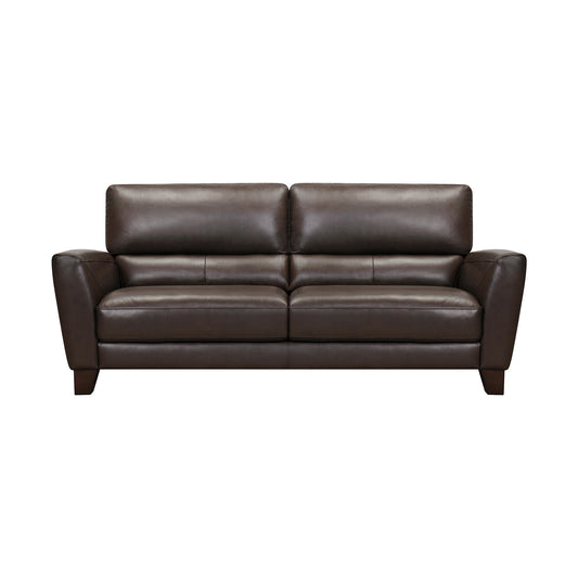 Kester 81" Square Arm Espresso Genuine Leather Sofa